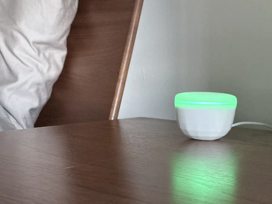 Air quality monitor in a bedroom